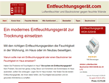 Tablet Screenshot of entfeuchtungsgeraet.com